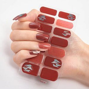 NWT 20 Colors High Quality Nail Wraps Full Cover Nail Stickers Colorful Decals